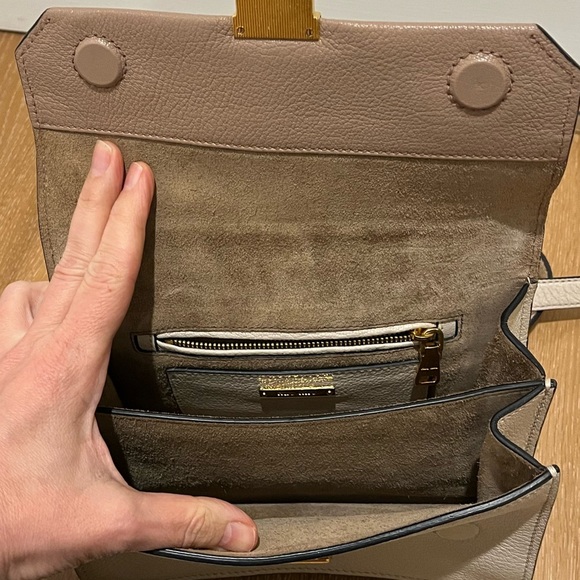 Miu Miu Crossbody bag 2015 leather two tone neutrals excellent used condition - Picture 12 of 16